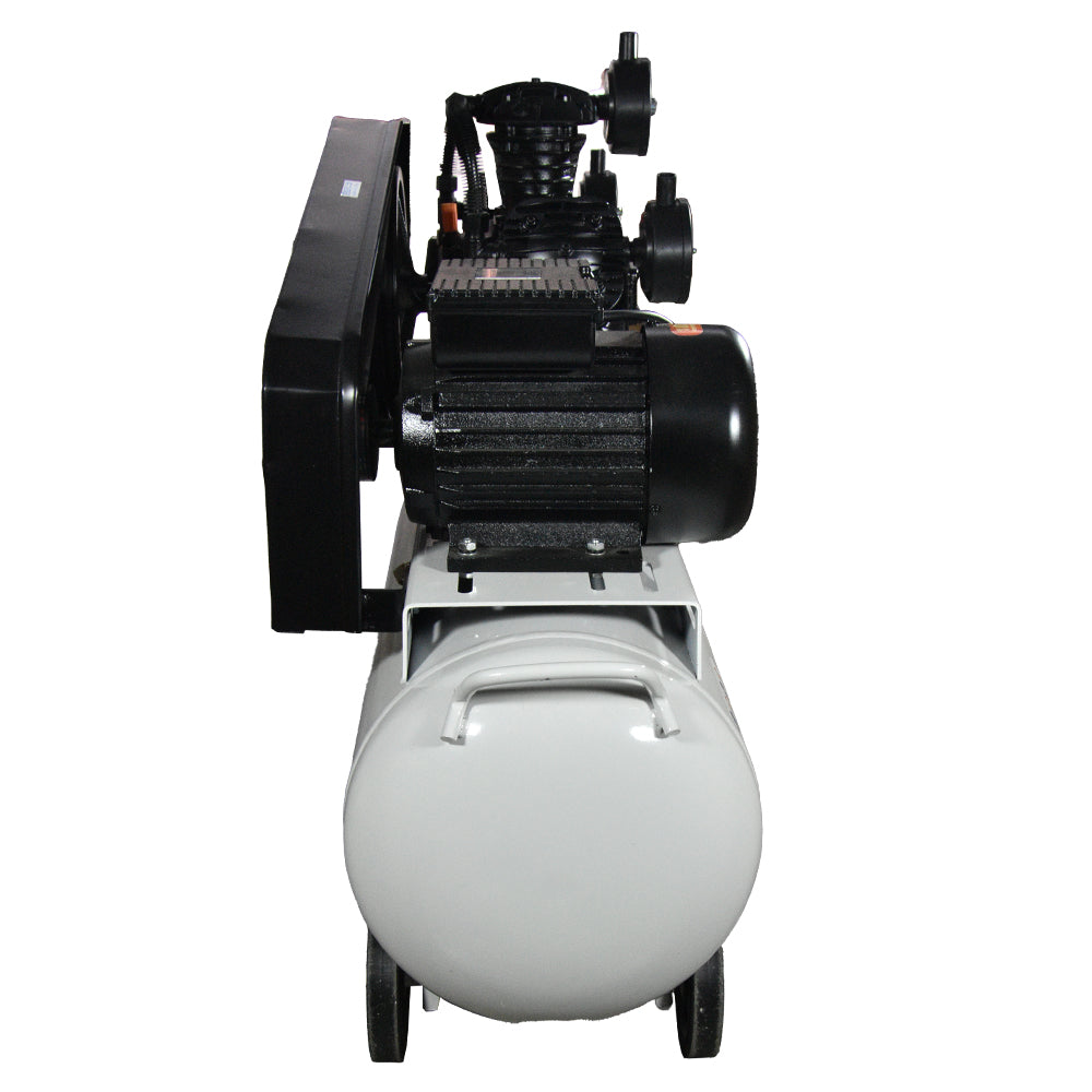 COMPRESOR CON FAJA DE 4HP 3 PISTONES 100L HORIZONTAL