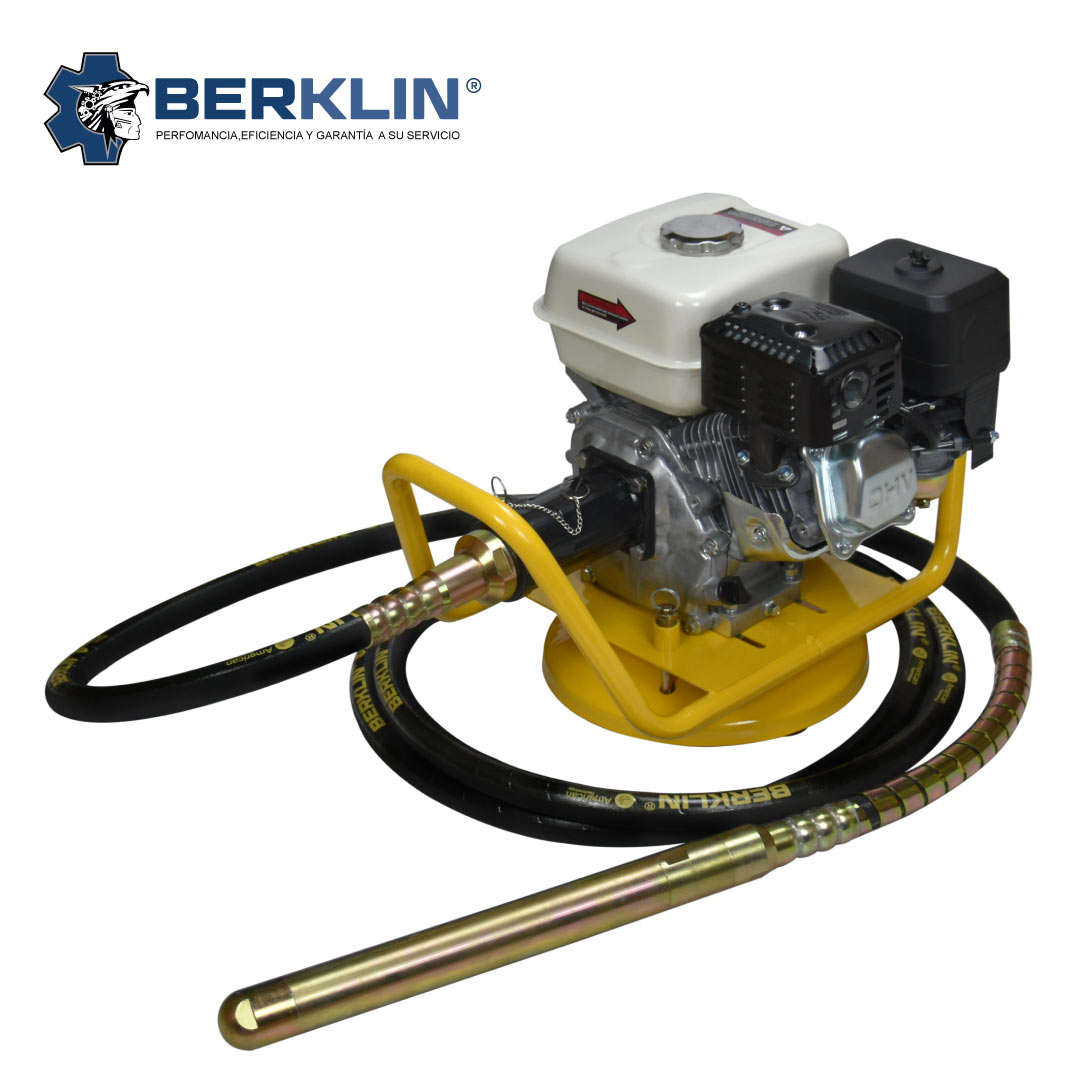 VIBRADORA DE CONCRETO CON MOTOR BERKLIN 6.5 HP MAS MANGUERA DE 1 1/2
