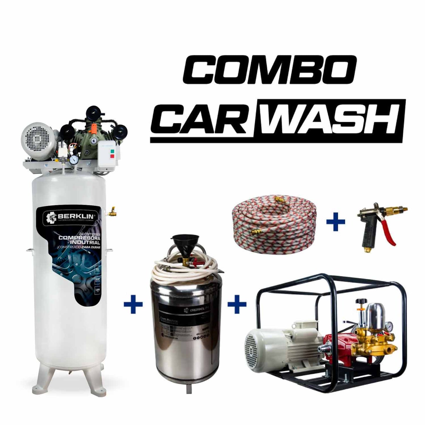 COMBO CAR WASH MONOFASICO (MOTOR 3HP CABEZAL 4HP) 30E11