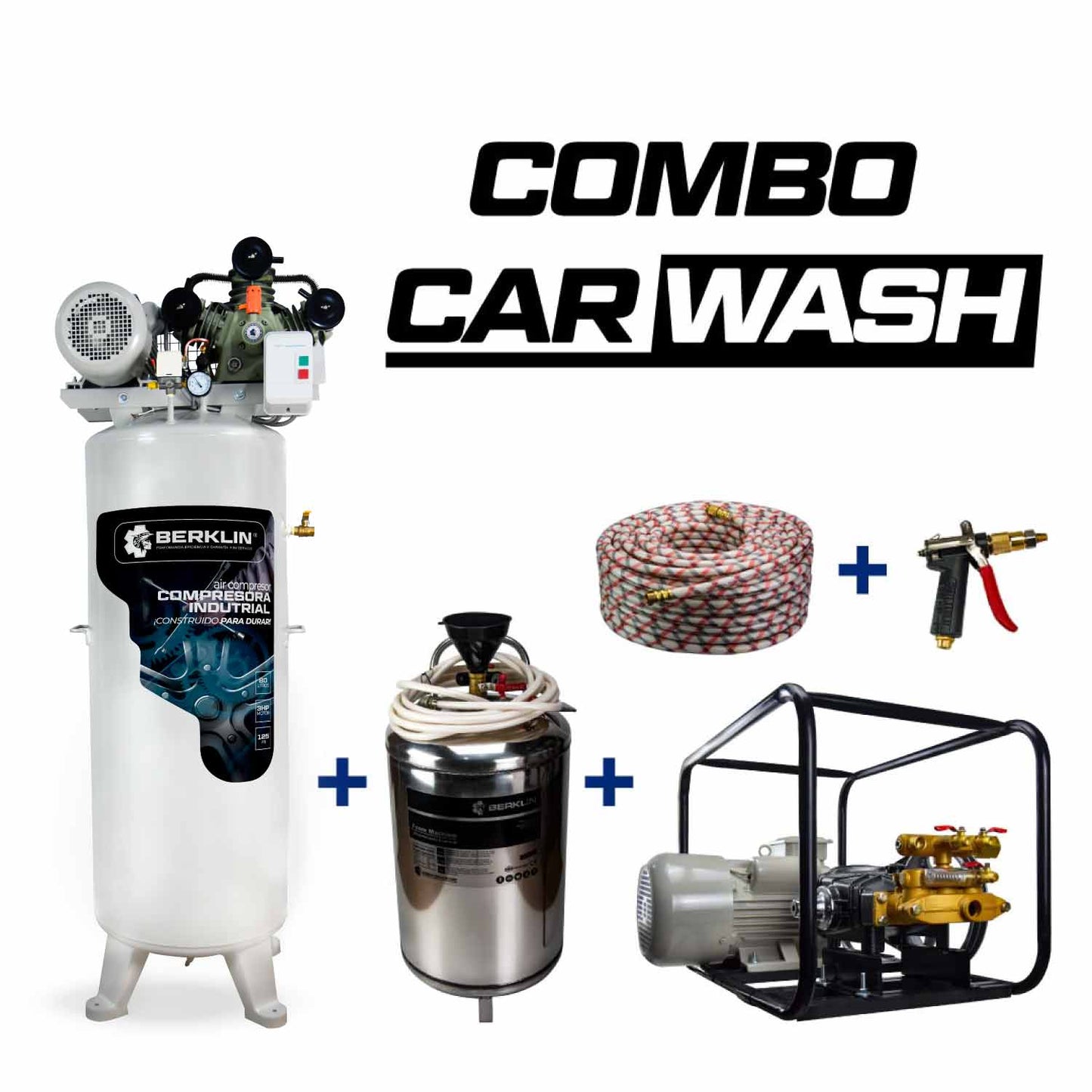COMBO CAR WASH MONOFASICO (MOTOR 3HP CABEZAL 4HP) 30B21