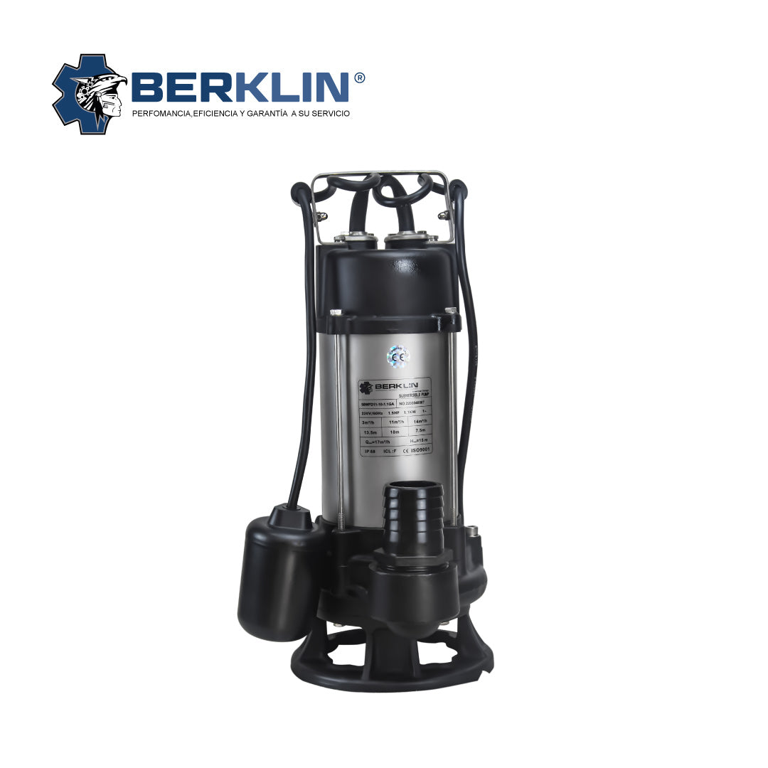 BOMBA SUMERGIBLE DE 1.5HP PARA AGUA SUCIA