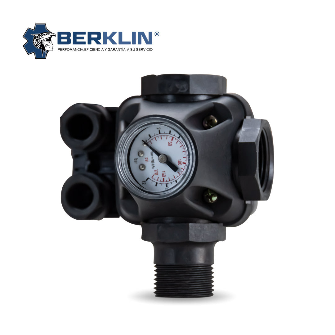 VÁLVULA DE 5 VIAS CON PRESOSTATO Y MANÓMETRO