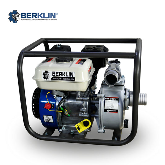 MOTOBOMBA CON MOTOR GASOLINERO 6.5HP DE 2X2"