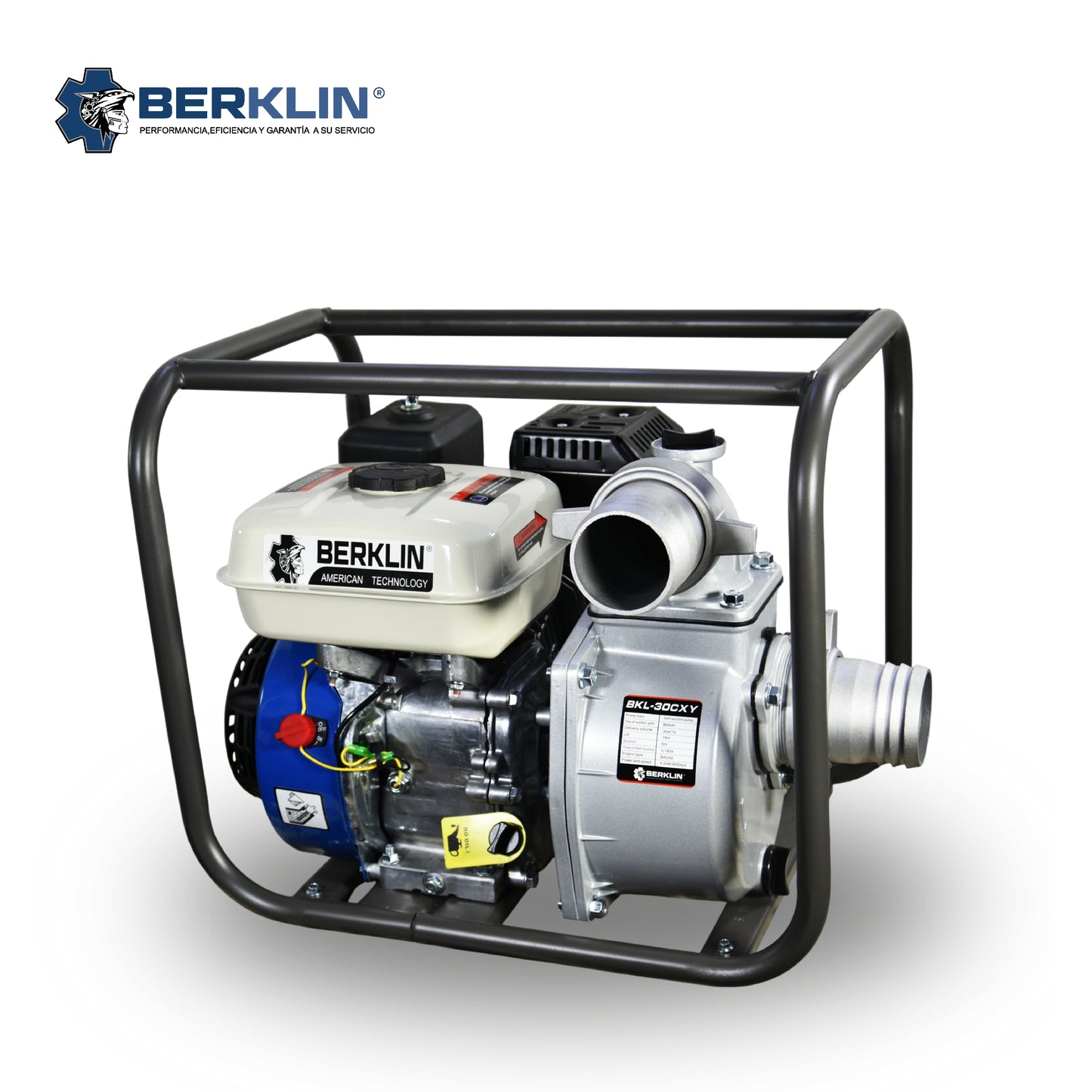 MOTOBOMBA CON MOTOR GASOLINERO 6.5HP DE 3X3"