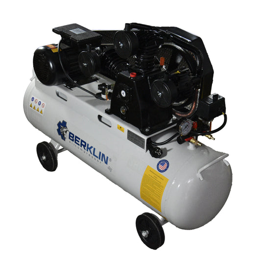 COMPRESOR CON FAJA DE 4HP 3 PISTONES 100L HORIZONTAL