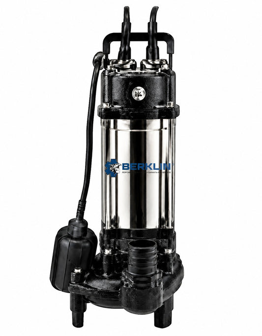 BOMBA DE AGUA SUMERGIBLE VORTEX DE 1 HP PARA AGUAS RESIDUALES
